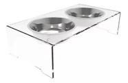 Comedouro E Bebedouro Duplo Para Pets Grande Porte