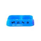 Comedouro e Bebedouro Duplo Plástico P/ Gatos Cachorros - Mimo Pets