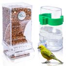 Comedouro e Bebedouro Hamiledyi para Papagaios - Conjunto Completo