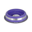 Comedouro E Bebedouro Inox Prestige Com Anel Silicone 850ml - Roxo