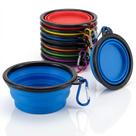 Comedouro e bebedouro Pet Porátil Retrátil 13cm 350ml Silicone Prático Confortável para água e ração