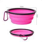 Comedouro e Bebedouro Portátil e Retrátil de Silicone 350ml