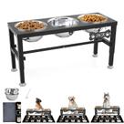 Comedouro Elevado Ajustável para Cães SHAINFUN com Suporte Metálico e Tigelas de Aço Inoxidável Comedouro Elevado Ajustável para Cães SHAINFUN com Suporte Metálico e Tigelas de Aço Inoxidável