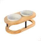 Comedouro elevado Mádela duplo P porcelana