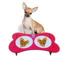 Comedouro Ergonômico para Cachorros com 2 Tigelas de Plástico de 400 ml Conforto e Praticidade na Alimentação do Seu Pet