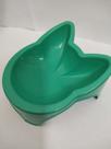 Comedouro gato base alta formato gatinho - verde