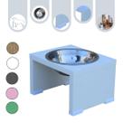 Comedouro Gato Cachorro Elevado Pet MDF Nick Branco - Inox Comedouro Gato Cachorro Elevado Pet MDF Nick Branco - Inox