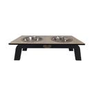 Comedouro Hello Pet Bahamas Duplo Preto Tokai para Cães e Gatos - Tamanho G