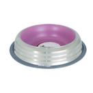 Comedouro Inox Antiderrapante Silicone Rosa 250ml Germanhart