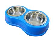 Comedouro Inox Duplo Suspenso Ergonômico Moderno 370 ml
