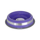 Comedouro inox prestige roxo m 450 ml para cães e gatos germanhart