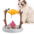 Comedouro Interativo para Petiscos de Gato SZEE com Tema de Fogueira e Alimentação Lenta