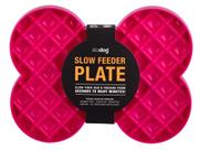 Comedouro Lento Lickimat Slow Feeder Rosa Para Cachorro Médio