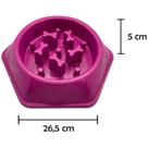 Comedouro Lento Pet Cachorro Comer Devagar Interativo Vermelho