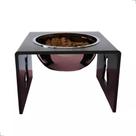 Comedouro P/ Gato Pet Elevado Pote Aço Inox