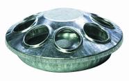 Comedouro para aves Miller Manufacturing 9808 15cm redondo cinza/prata