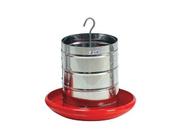 Comedouro Para Aves Tubo de Alumínio com Prato Plástico - Capacidade de 5Kg - Zatti