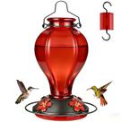 Comedouro para Beija-flores Tegarbed 710 ml de Vidro Vermelho com Protetor Antiformigas Comedouro para Beija-flores Tegarbed 710 ml de Vidro Vermelho com Protetor Antiformigas