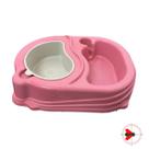 Comedouro para cães e gatos duplo Cor Rosa N º2 - Nutriplan