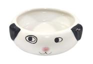 Comedouro Para Cães The Pets Brasil Porcelana Branco/Amarelo - 550mL