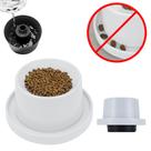 Comedouro para Gatos Plástico Elevado Antiformigas e Higiênico Branco com Base Antiderrapante Branca