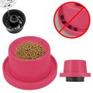 Comedouro para Gatos Plástico Elevado Antiformigas e Higiênico com Base Antiderrapante Rosa Escuro