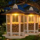 Comedouro para Pássaros Birdream 2 Unidades Solar para Área Externa Estilo Pagode