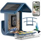 Comedouro para Pássaros Onlyfly com Energia Solar e Câmera WiFi 2K