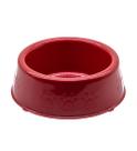 Comedouro Perolizado Luxo Vermelho para Cães e Gatos Pet Injet