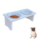 Comedouro Pet Cachorro Elevado MDF Duo - Porcelana Comedouro Pet Cachorro Elevado MDF Duo - Porcelana