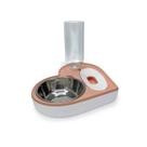 Comedouro Pet Com Dispenser Para Água Formato Coração