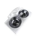 Comedouro Pet Elevado Duplo Em Acrílico Para Cães E Gatos