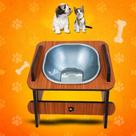Comedouro Pet Suspenso Para Gato e Cachorro Com TAMPAS