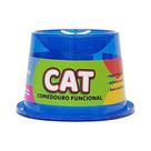 Comedouro Pet Toys Alto Antiformiga Azul com Glitter para Gatos 250 ml