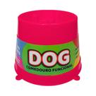 Comedouro Pet Toys Lento Rosa Neon para Cães 250 ml
