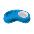 Comedouro Plástico Furacão Pet Antiformiga Luxo Duplo P - Azul