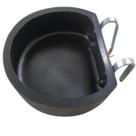 Comedouro Raso 3 Litros Preto com Suporte Abecel