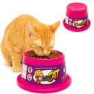 Comedouro Super Cat 200ml Racao Gato Comida Pote Sache Rosa