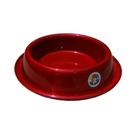 Comedouro Tigela Alumínio Vermelho para Cães e Gatos Vida Mansa - 700ml