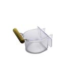 Comedouro trinca ferro com poleiro 110 ml cristal injetfour
