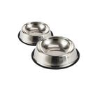 Comedouro vasilha pet ração água inox cães gato 2x180ml