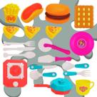 Comidinha Brinquedo Prato Talher Cozinha Fast Food Infantil