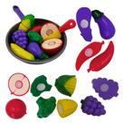 Comidinha Cozinha Infantil Legumes Frutas Cortar Frigideira