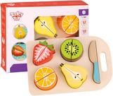 Comidinhas de Brinquedo Cortando Frutas Vegetais com 10 Peças Educativas em Madeira Comidinhas de Brinquedo Cortando Frutas Vegetais com 10 Peças Educativas em Madeira