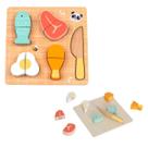 Comidinhas de tiras autocolantes para cortar brinquedo Madeira Tooky