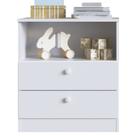 Comoda 02 Gav E Nichos LA005 Branco Comm