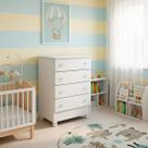 Cômoda 04 Gavetas Doce Sonho Infantil MDF cor: branco