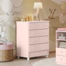 Cômoda 04 Gavetas Doce Sonho Infantil MDF cor: branco