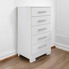 Cômoda 05 Gavetas Espaçosa Pétala Branca Cômoda 05 Gavetas Espaçosa Pétala Branca