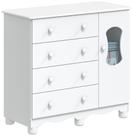 Cômoda 1 Porta 4 Gavetas Luna - Moveis Peroba
